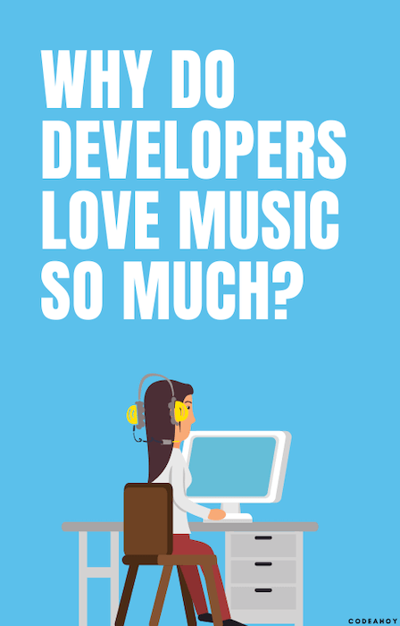 developer listening music to block out sound and noise