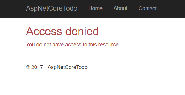 Access denied error