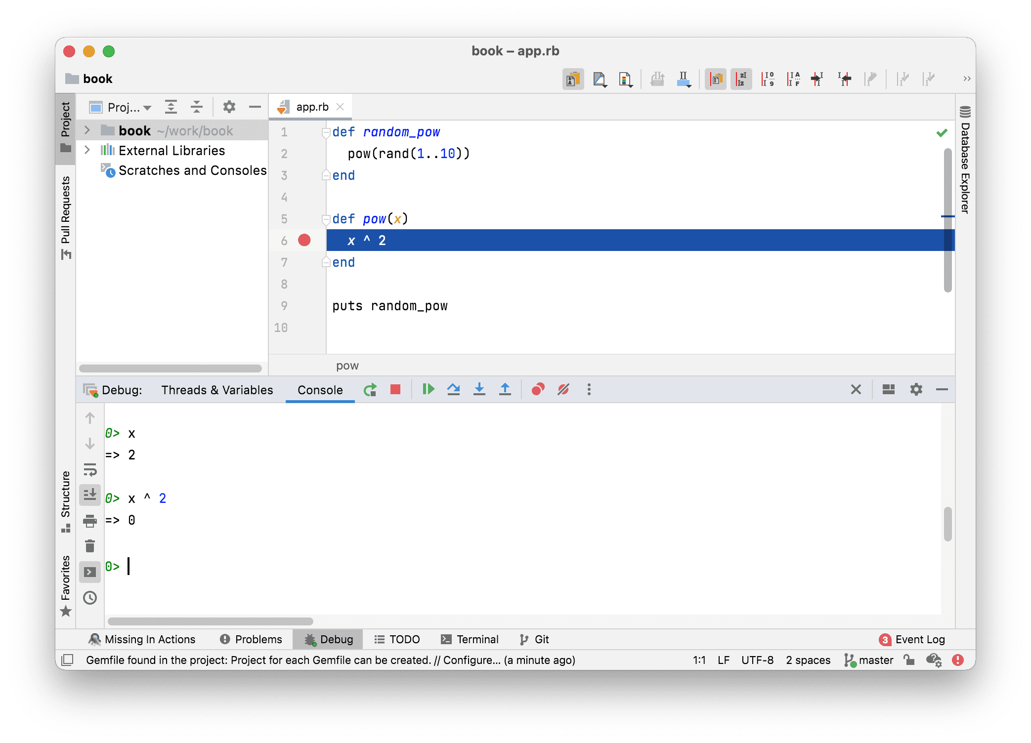 Debugging with IDE