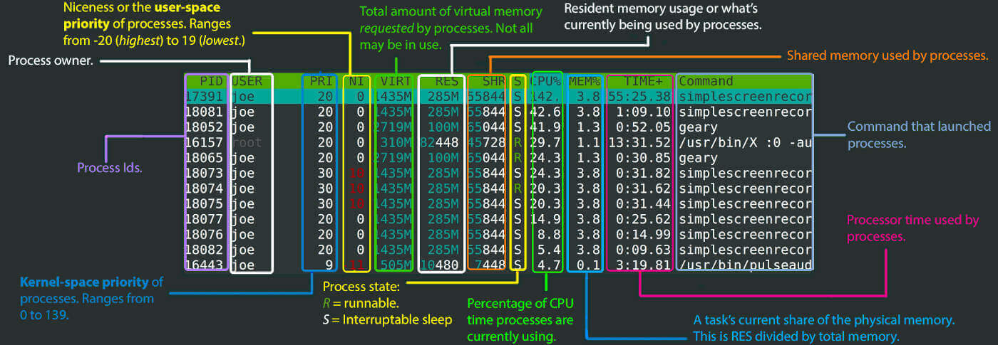 htop with network