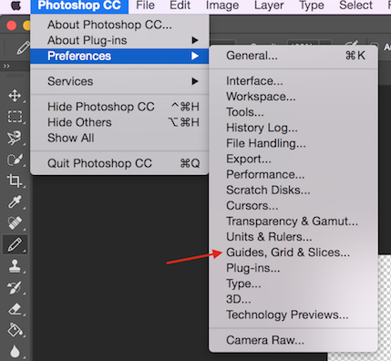 view photoshop without guides